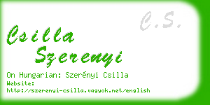 csilla szerenyi business card